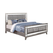 Load image into Gallery viewer, Leighton Contemporary Metallic Queen Bed
