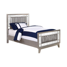 Load image into Gallery viewer, Leighton Contemporary Metallic Twin Bed
