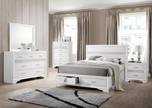 Load image into Gallery viewer, Miranda Contemporary White Eastern King Storage Bed
