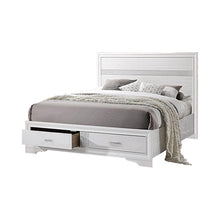 Load image into Gallery viewer, Miranda Contemporary White California King Storage Bed
