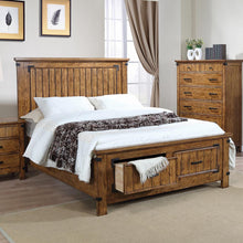 Load image into Gallery viewer, Brenner Rustic Honey Full Storage Bed
