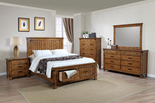 Load image into Gallery viewer, Brenner Rustic Honey Full Storage Bed
