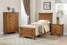 Load image into Gallery viewer, Brenner Rustic Honey Twin Bed
