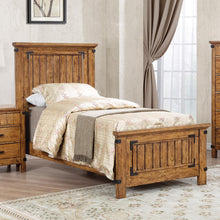 Load image into Gallery viewer, Brenner Rustic Honey Twin Bed
