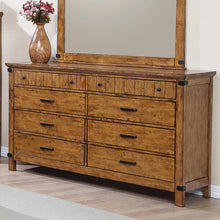 Load image into Gallery viewer, Brenner Rustic Honey Eight-Drawer Dresser
