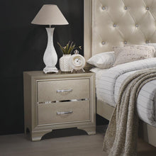 Load image into Gallery viewer, Beaumont Transitional Champagne Nightstand
