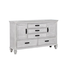 Load image into Gallery viewer, Franco Antique White Five-Drawer Chest With Louvered Panel Doors
