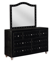 Load image into Gallery viewer, Deanna Contemporary Black and Metallic Mirror
