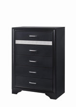 Load image into Gallery viewer, Miranda Transitional Black Five-Drawer Chest
