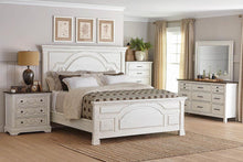 Load image into Gallery viewer, Traditional Vintage White California King Bed
