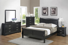 Load image into Gallery viewer, Louis Philippe Traditional Black Full Bed
