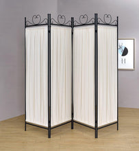 Load image into Gallery viewer, Traditional Black and Gold Four-Panel Folding Screen
