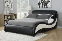 Load image into Gallery viewer, Niguel Contemporary Black and White Upholstered Eastern King Bed
