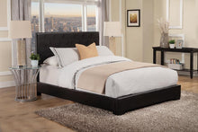 Load image into Gallery viewer, Conner Casual Black Upholstered Twin Bed

