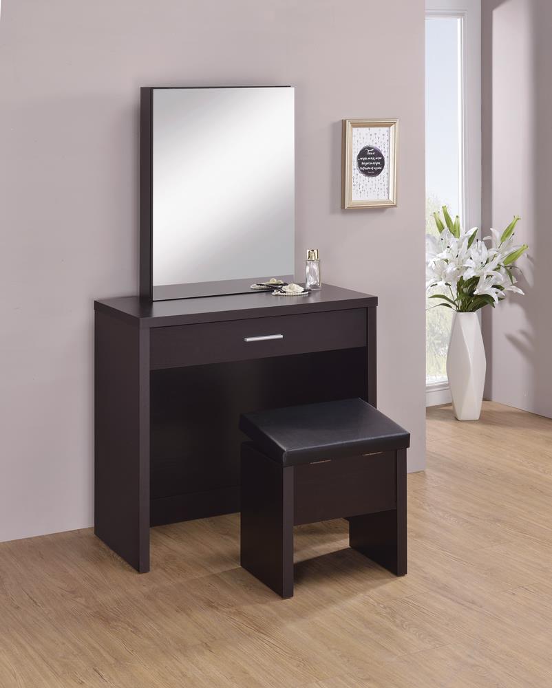 Cappuccino Vanity and Storage Bench