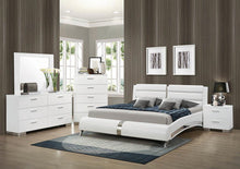 Load image into Gallery viewer, Felicity Contemporary White Upholstered Eastern King Bed
