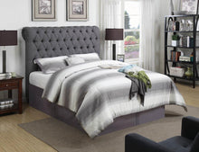 Load image into Gallery viewer, Devon Grey Upholstered California King Bed
