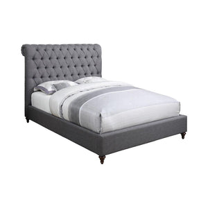 Devon Grey Upholstered Queen Bed