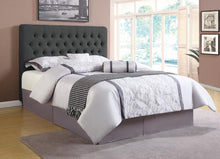 Load image into Gallery viewer, Chloe Transitional Charcoal Upholstered Full Bed
