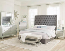 Load image into Gallery viewer, Camille Grey Upholstered King Bed
