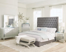 Load image into Gallery viewer, Camille Grey Upholstered California King Bed
