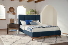Load image into Gallery viewer, Charity Blue Upholstered King Bed
