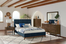 Load image into Gallery viewer, Charity Blue Upholstered Queen Bed
