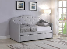 Load image into Gallery viewer, Pearlescent Grey Upholstered Daybed

