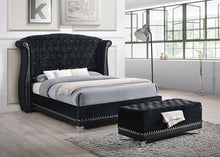 Load image into Gallery viewer, Barzini Black Upholstered King Bed

