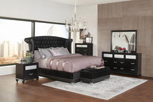 Load image into Gallery viewer, Barzini Black Upholstered California King Bed
