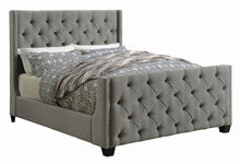 Load image into Gallery viewer, Palma Light Grey Upholstered Full Bed
