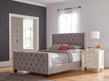 Load image into Gallery viewer, Palma Light Grey Upholstered Full Bed
