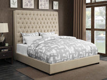 Load image into Gallery viewer, Camille Cream Upholstered King Bed
