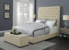 Load image into Gallery viewer, Camille Cream Upholstered King Bed
