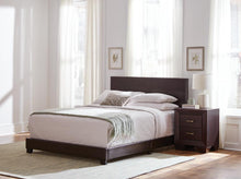 Load image into Gallery viewer, Dorian Brown Faux Leather Upholstered Queen Bed
