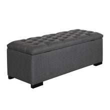 Load image into Gallery viewer, Camille Transitional Grey and Cappuccino Storage Bench

