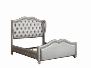Belmont Grey Upholstered Full Bed