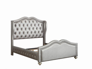 Belmont Grey Upholstered King Bed
