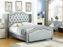 Load image into Gallery viewer, Belmont Grey Upholstered Queen Bed
