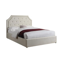 Load image into Gallery viewer, Hermosa Beige Upholstered Full Bed With Hydraulic Lift Storage
