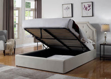 Load image into Gallery viewer, Hermosa Beige Upholstered Full Bed With Hydraulic Lift Storage
