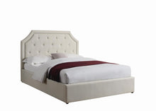 Load image into Gallery viewer, Hermosa Beige Upholstered Queen Bed With Hydraulic Lift Storage
