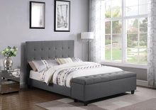 Load image into Gallery viewer, Halpert Transitional Light Grey Queen Bed
