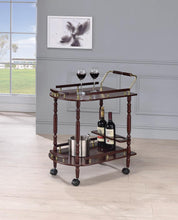 Load image into Gallery viewer, Recreation Room Traditional Merlot Serving Cart
