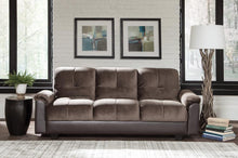 Load image into Gallery viewer, Fully Upholstered Chocolate and Brown Sofa Bed
