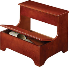 Load image into Gallery viewer, Traditional Wooden Stool With Lower Lift Top Storage
