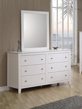 Load image into Gallery viewer, Selena Contemporary White Six-Drawer Dresser
