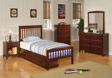 Load image into Gallery viewer, Parker Transitional Chestnut Twin Bed
