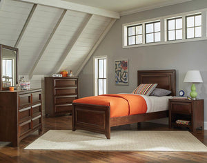 Greenough Transitional Maple Oak Twin Bed