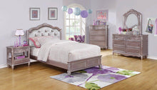 Load image into Gallery viewer, Caroline Metallic Lilac Twin Bed

